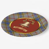 Balfour Tartan Gepersonaliseerde Kerstmis Papieren Bordje (Gekanteld)