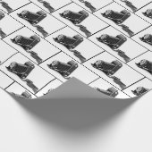 balgcamera op wit cadeaupapier (Hoek)