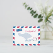 Bali Air Mail Escort / Zitplaatsen Kaart bruiloft Plaatskaartje (Staand voorkant)