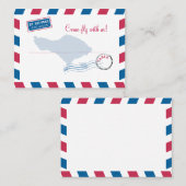 Bali Air Mail Escort / Zitplaatsen Kaart bruiloft Plaatskaartje (Voorkant / Achterkant)