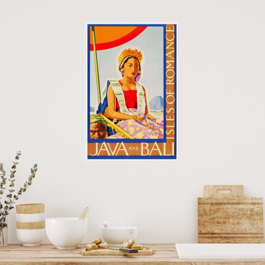 Bali Art Java Reisposter Toerisme Prin Poster (Keuken)