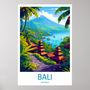 Bali Azië Reisposter Vintage Ski Nationaal Park Poster