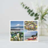 Bali - Balinese Stone Carvings - strand van Padang Briefkaart (Staand voorkant)