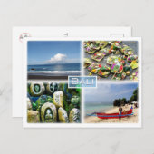 Bali - Balinese Stone Carvings - strand van Padang Briefkaart (Voorkant / Achterkant)