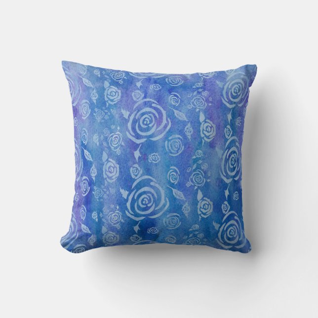 Bali Batik Blue Pillow Kussen (Voorkant)