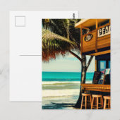 Bali Beach Cafe Bar Briefkaart (Voorkant / Achterkant)