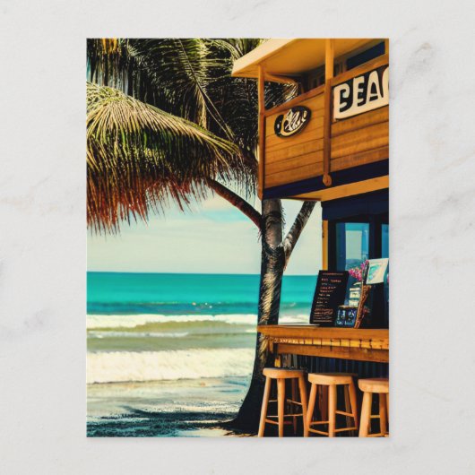 Bali Beach Cafe Bar Briefkaart (Voorkant)