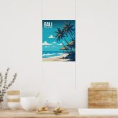 Bali Beach Illustratie Poster (Keuken)