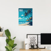 Bali Beach Illustratie Poster (Thuiskantoor)