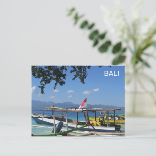 Bali Beach Indonesia Briefkaart (Staand voorkant)