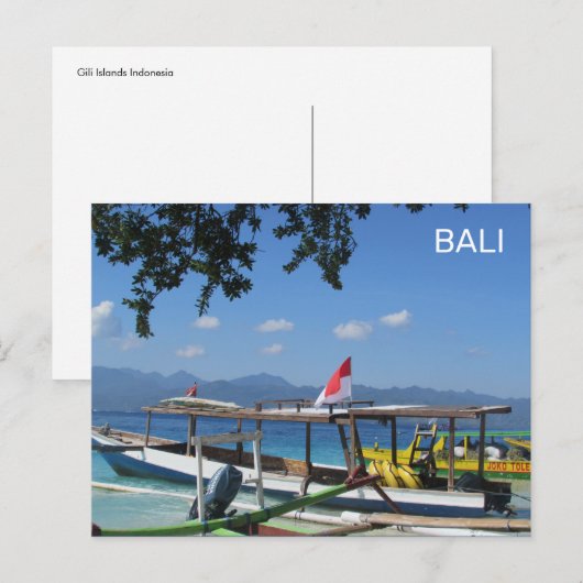 Bali Beach Indonesia Briefkaart (Voorkant / Achterkant)