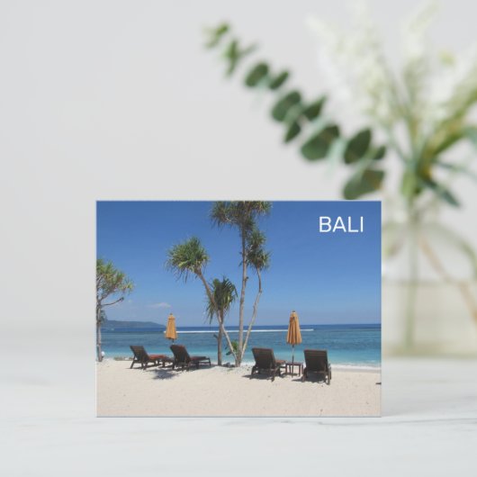 Bali Beach Indonesia Briefkaart (Staand voorkant)