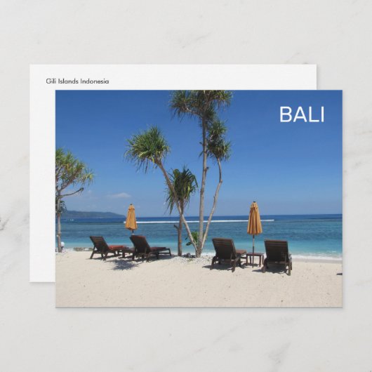 Bali Beach Indonesia Briefkaart (Voorkant / Achterkant)