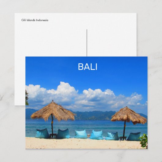 Bali Beach Indonesia Briefkaart (Voorkant / Achterkant)