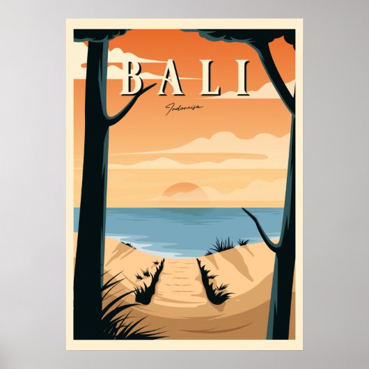 Bali Beach Sunset  Poster (Voorkant)