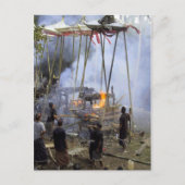 Bali, begrafenisplechtigheid op Balinese plaats Briefkaart (Voorkant)