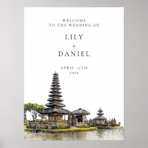 Bali Bestemming Trouw Welkomstbord Poster