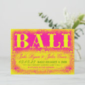 BALI-bestemmingsuitnodiging Kaart (Staand voorkant)