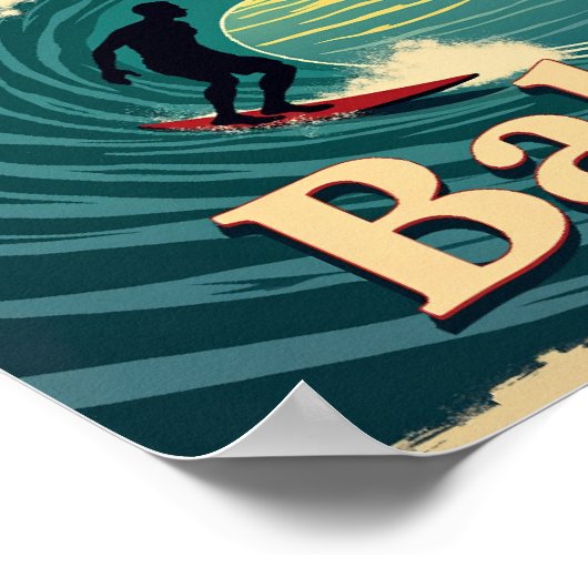 Bali Bliss – A Retro Surf Paradise Poster (Hoek)
