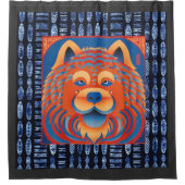 BALI BLISS Chow hond Douchegordijn (Voorkant)