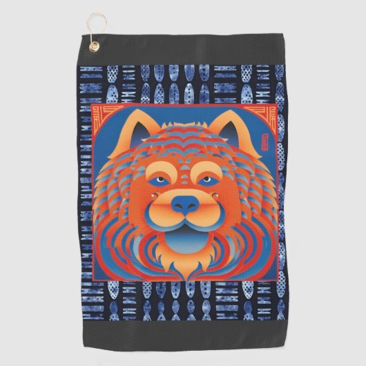 BALI BLISS Chow hond ringside Golfhanddoek (Voorkant)