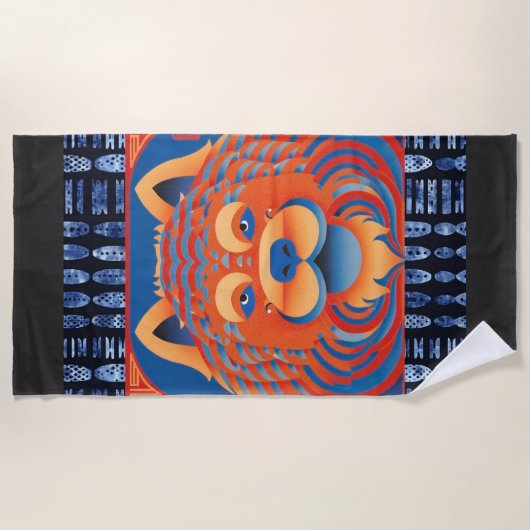 BALI BLISS Chow hond Strandlaken (Voorkant)