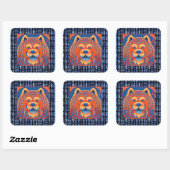 BALI BLISS Chow hond Vierkante Sticker (Vel)