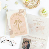 Bali Boho Wedding Destination Passport Wereldkaart