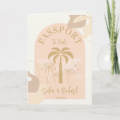Bali Boho Wedding Destination Passport Wereldkaart (Voorkant)