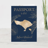 Bali Bruiloft Bestemming Paspoort Wereldkaart (Voorkant)
