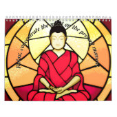 Bali buddha glas raam kalender (Hoes)