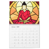 Bali buddha glas raam kalender (Jan 2027)