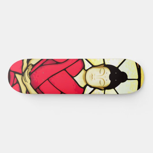 Bali buddha glas raam skateboard (Horizontaal)