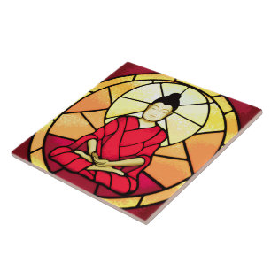 Bali buddha glas raam tegeltje