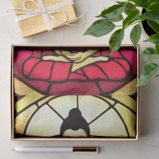 Bali buddha glas raam tissuepapier (Geschenk)