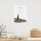 Bali Destination Wedding Welcome Sign Poster (Keuken)