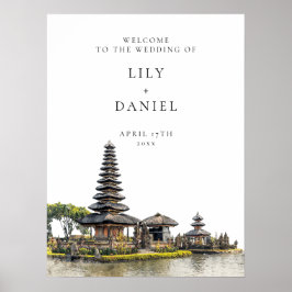 Bali Destination Wedding Welcome Sign Poster