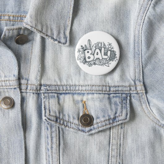 Bali doodle ronde button 5,7 cm (In situ)