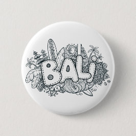 Bali doodle ronde button 5,7 cm