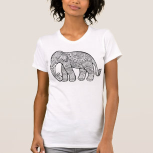 "BALI ELEPHANT" Zacht vernietigd T-shirt voor vrou