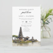 Bali Elopement Wedding Reception Kaart (Staand voorkant)