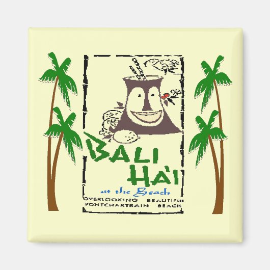 Bali Hai op Pontchartrain Beach, New Orleans Magneet (Voorkant)