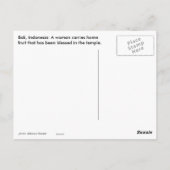 Bali Hindu Woman met fruit Briefkaart (Achterkant)