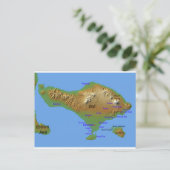 Bali Holliday Map Briefkaart (Staand voorkant)
