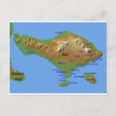 Bali Holliday Map Briefkaart (Voorkant)