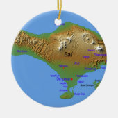 Bali Holliday Map Keramisch Ornament (Voorkant)