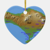 Bali Holliday Map Keramisch Ornament (Voorkant)