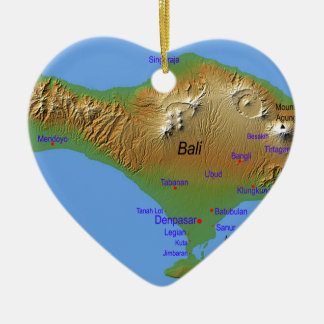Bali Holliday Map Keramisch Ornament