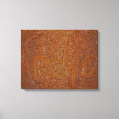 Bali houtsnijwerk unieke kunst canvas afdruk (Voorkant)
