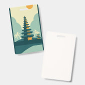 Bali Indonesia Badge (Voor- en achterkant)